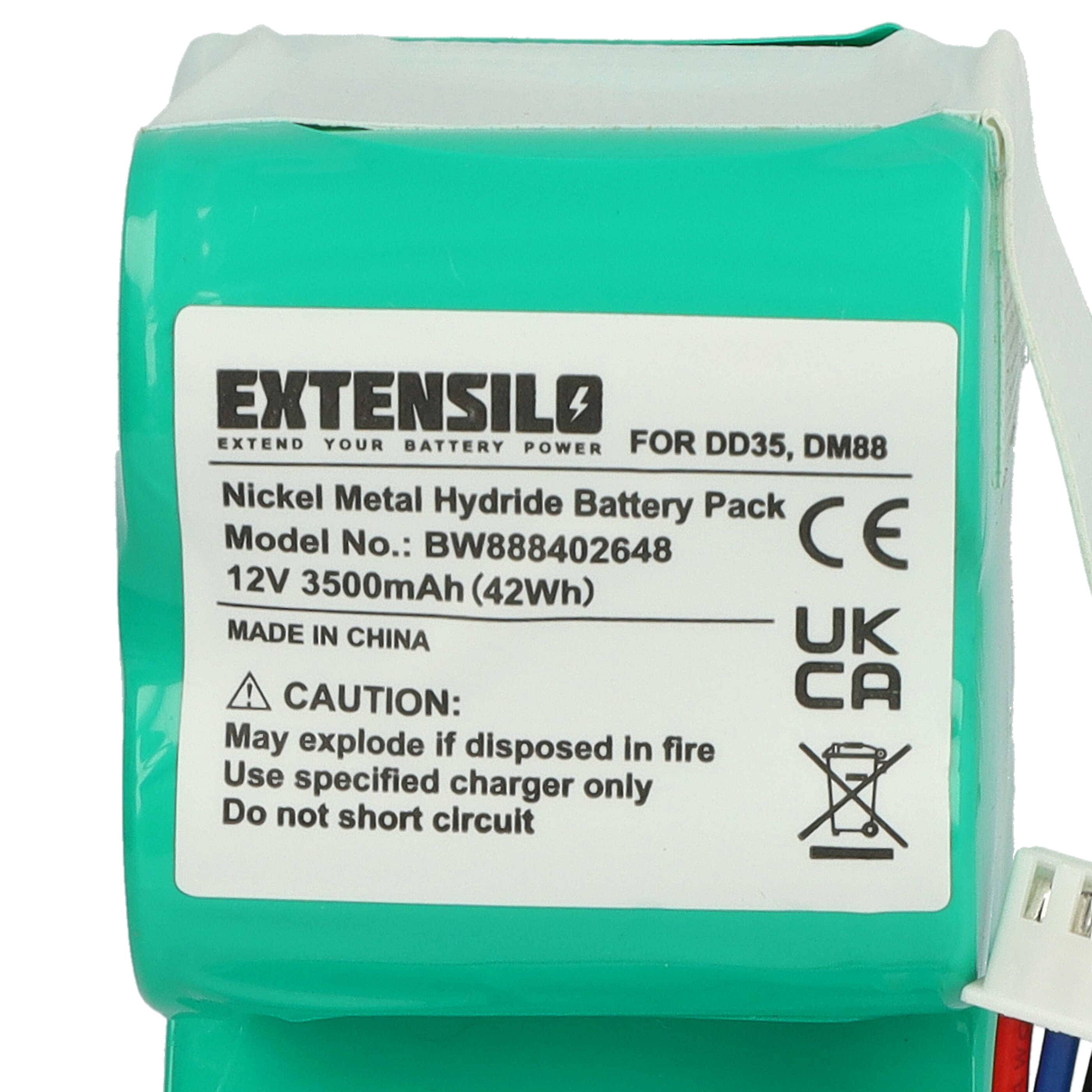 EXTENSILO 1x Akku kompatibel mit iRobot Roomba Combo Saugroboter (3500 mAh, 12 V, NiMH)