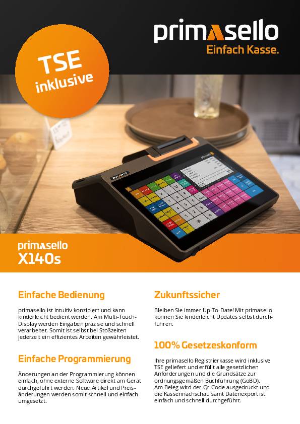 primasello Registrierkasse X140S