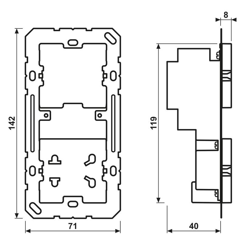 Jung Einsatz Rasiersteckdose SO 7522 EINS