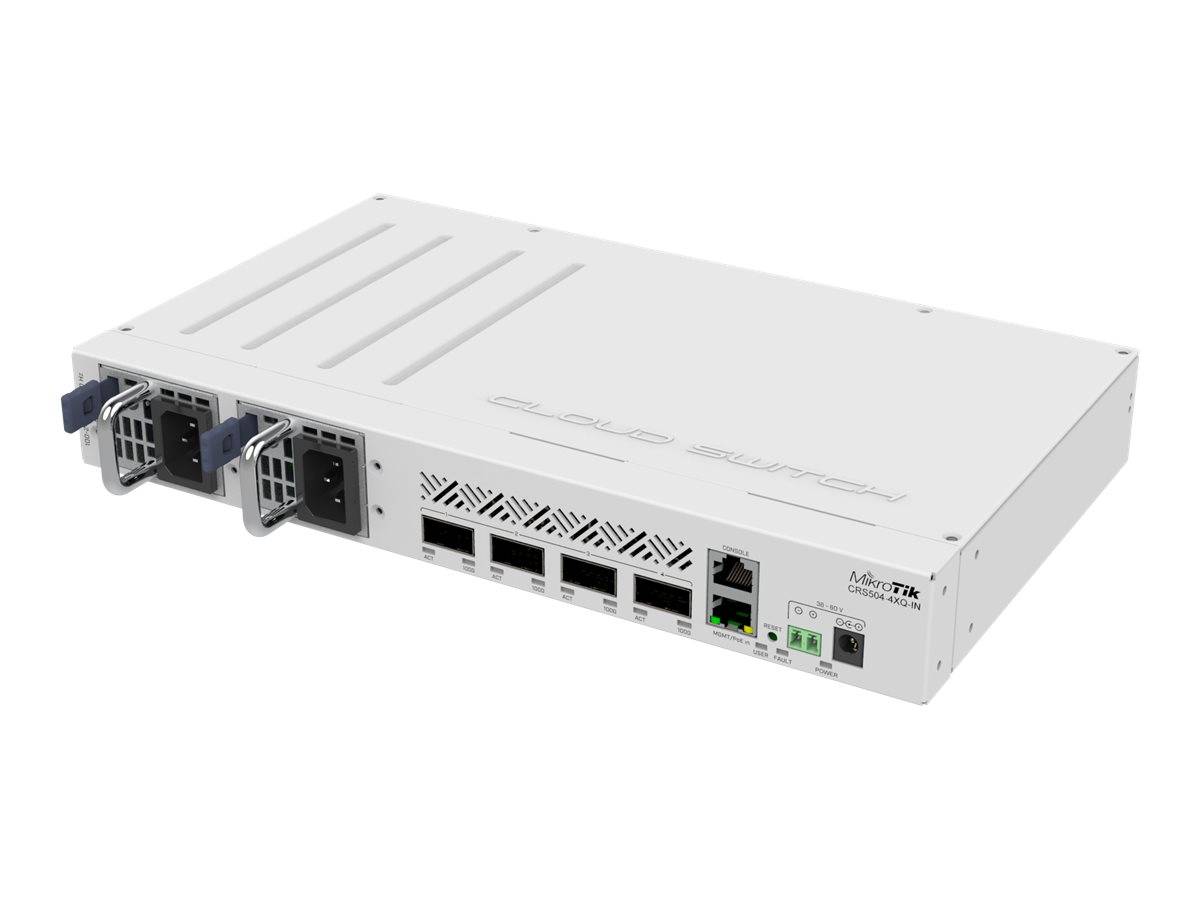 MikroTik CRS504-4XQ-IN - Switch - managed - 4 x 100 Gigabit QSFP28 - Desktop - a