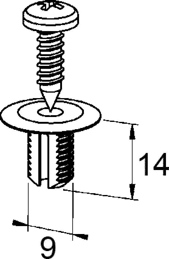 Niedax Deckelhaltebefestigung DFUB 5.5X19 E4