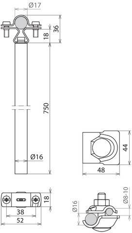 DEHN Distanzhalter DIDHPAE17D16750ALV2A
