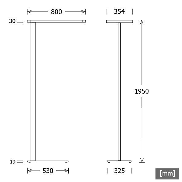 LTS Licht&Leuchten LED-Stehleuchte PIANO-S0800840DIM sw
