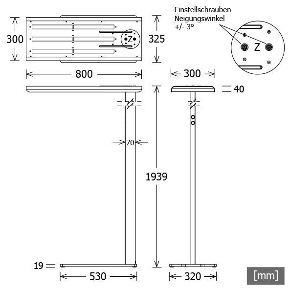 LTS Licht&Leuchten LED-Stehleuchte OPT-S 110.840#665479