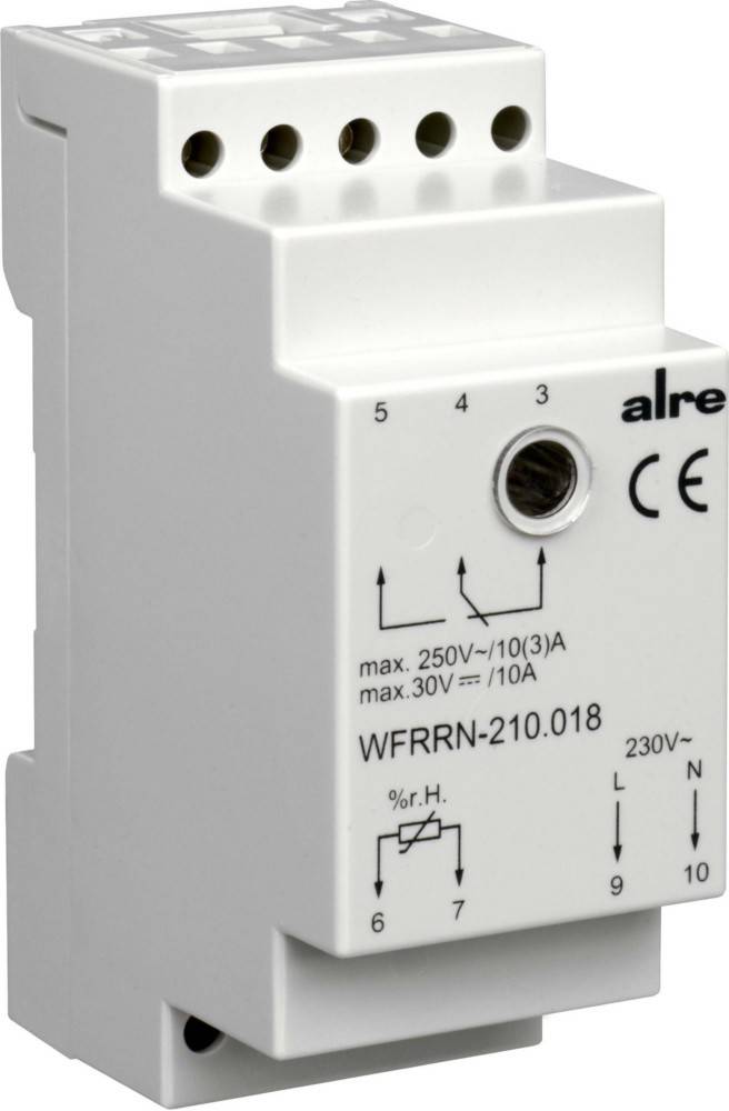 Weißes Elektrorelaismodul mit der Bezeichnung „alre