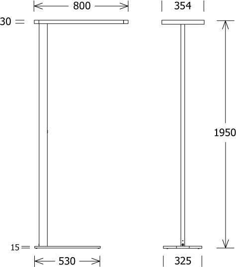 LTS Licht&Leuchten LED-Stehleuchte PIANO-S0800840DIM ws