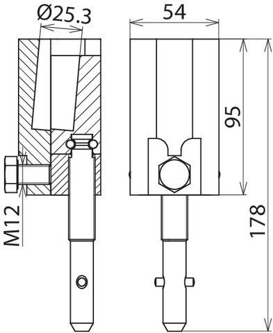 DEHN Rundbolzenklemme RBK 25 SQ SN7151