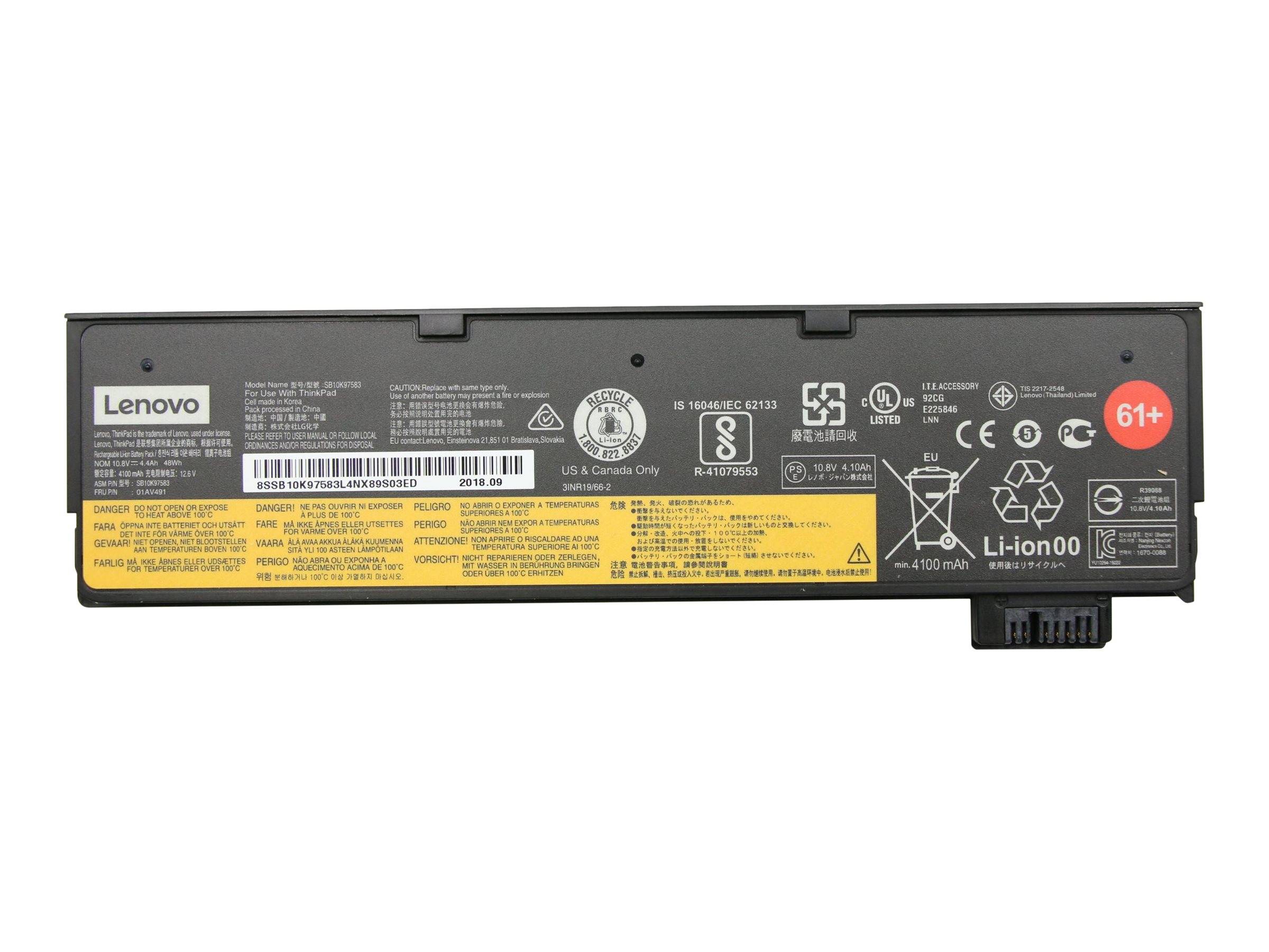 Lenovo - Laptop-Batterie - Lithium-Ionen - 6 Zellen