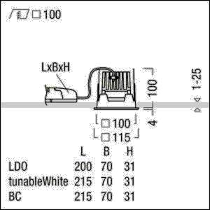 Zumtobel Group LED-Deckeneinbauleuchte PANOS EVO #60815234