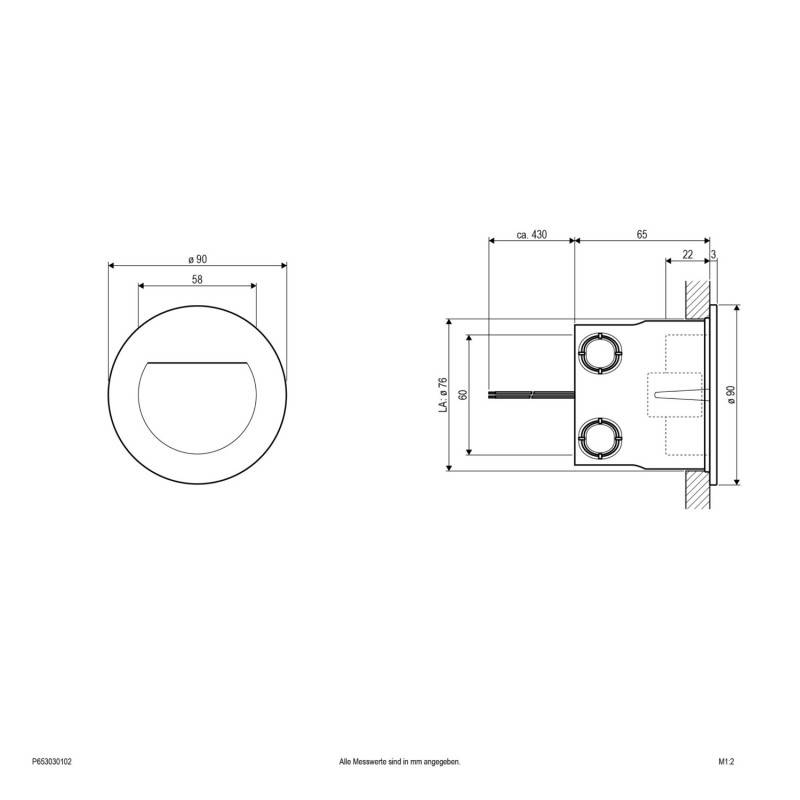 EVN Lichttechnik LED-Wandanbauleuchte P653030102 ws