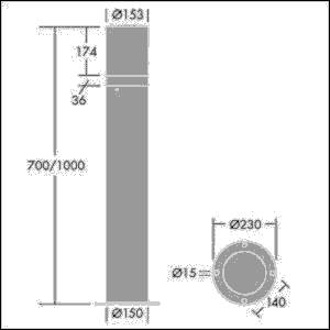 Thorn LED-Pollerleuchte D-CO LED 1 #96262143