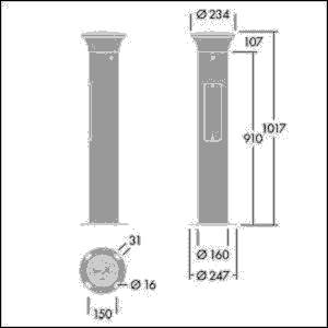 Thorn LED-Pollerleuchte ADELIEBS #96264226