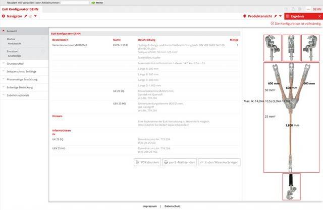 DEHN Erdungs-u. Kurzschließseil EKV3+1 95 R VRAB9WB