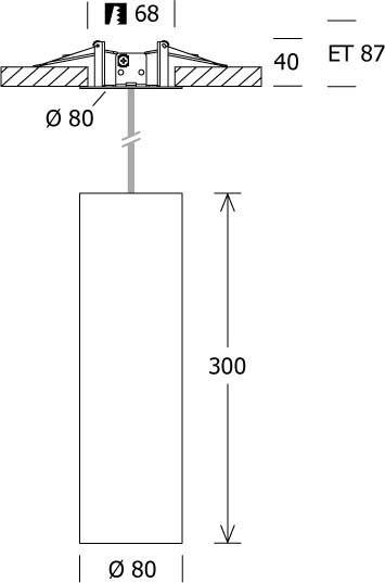 LTS Licht&Leuchten LED-Pendelleuchte FUZYP0801040251 si