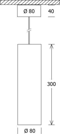 LTS Licht&Leuchten LED-Pendelleuchte FUZYP0801040253 sw