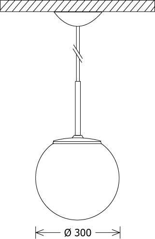 LTS Licht&Leuchten LED-Pendelleuchte GLO 300.2030.2DA ws
