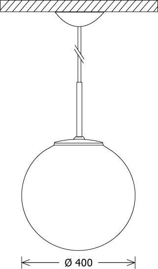 LTS Licht&Leuchten LED-Pendelleuchte GLO 400.2530.2DA ws