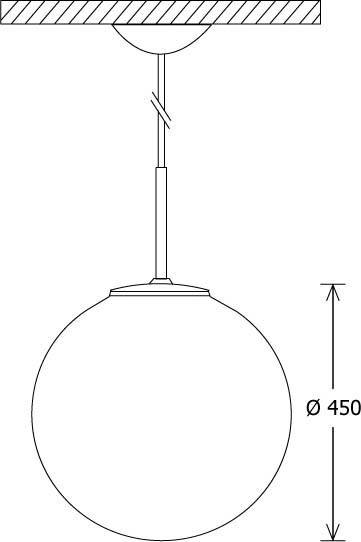 LTS Licht&Leuchten LED-Pendelleuchte GLO 450.2640.1DA ws