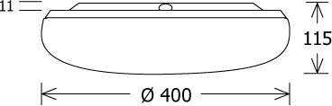 LTS Licht&Leuchten LED-Anbauleuchte TIBI-A 400.1840DA sw