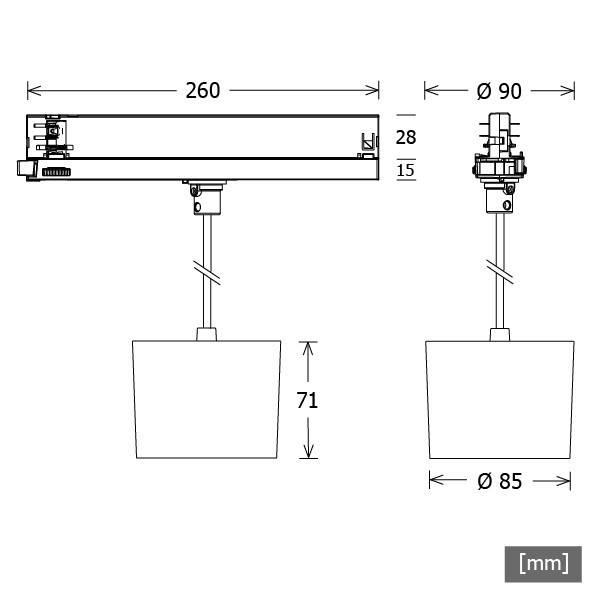 LTS Licht&Leuchten LED-Pendelleuchte ORYOP2031094015DALsw
