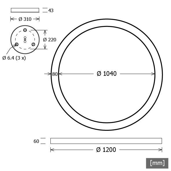 LTS Licht&Leuchten LED-Pendelleuchte CERLP107.830.1DALIsw
