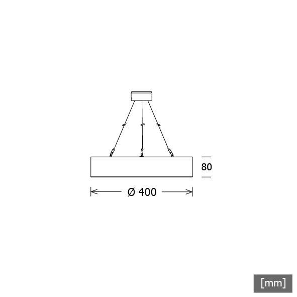 LTS Licht&Leuchten LED-Pendelleuchte SKIMP303.840.1DALIws