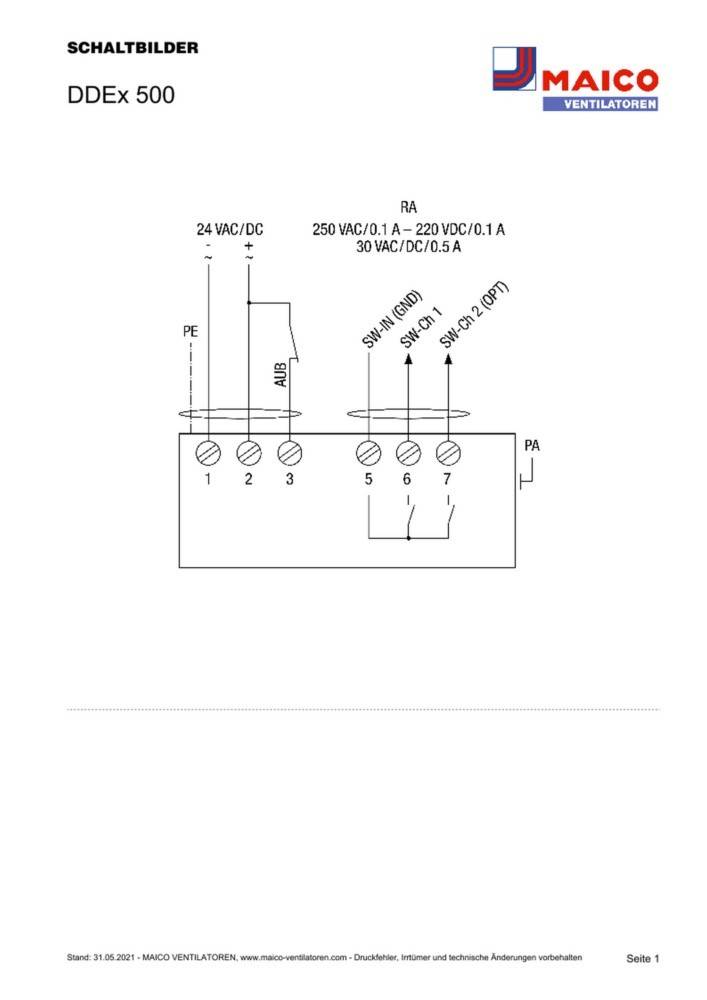 Maico Differenzdruckschalter DDEx 500