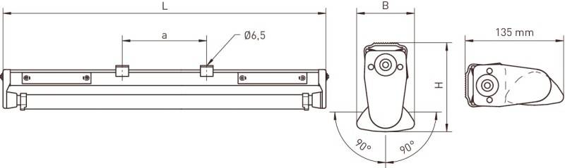 Norka LED-Feuchtraumleuchte PL-1000-01 M1200