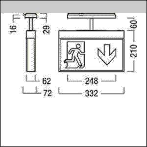 Zumtobel Group LED-Rettungszeichenleuchte CROSSIGN 1 #42936412