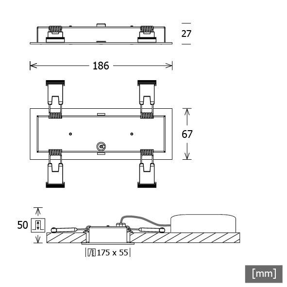 LTS Licht&Leuchten LED-Einbauleuchte CHOCM-R 140. #665582