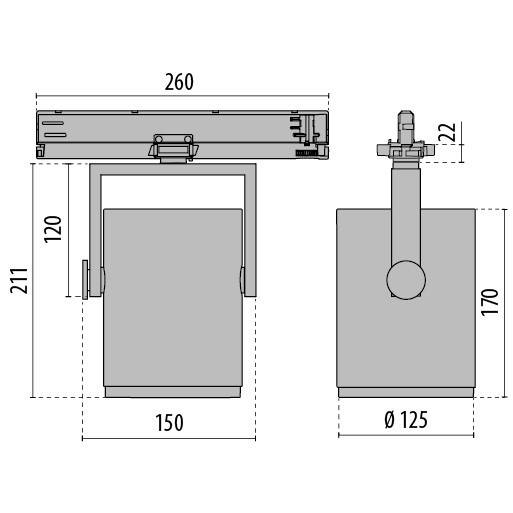 Spittler LED-Stromschienenstrahler 3108547