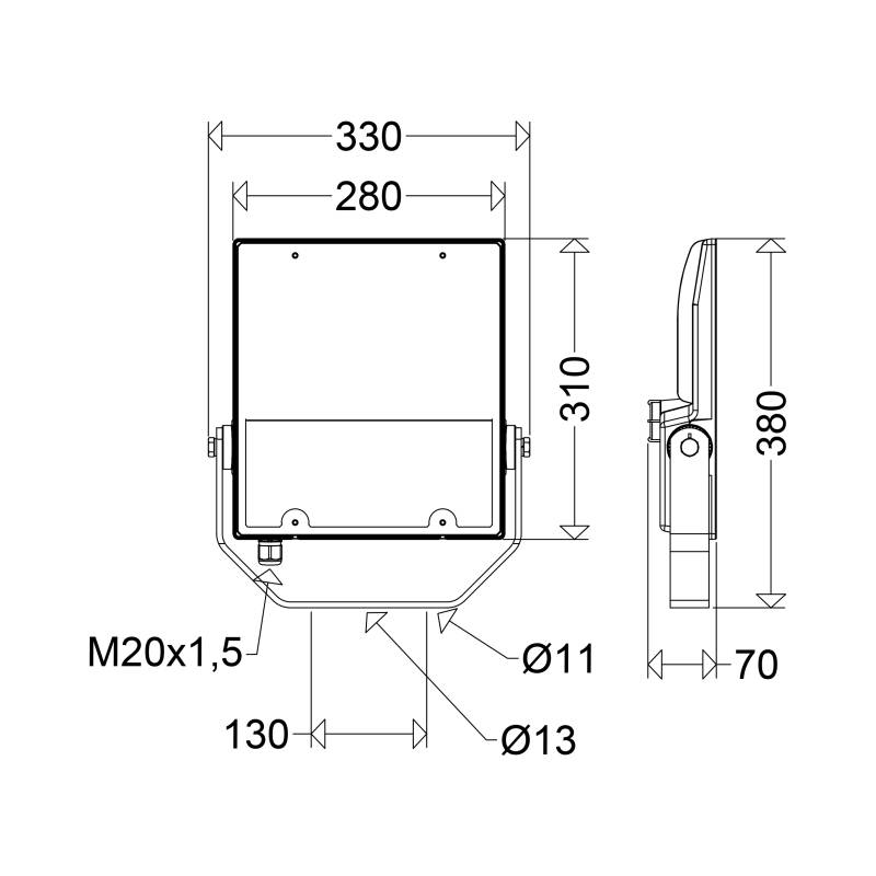 Schuch Licht LED-Scheinwerfer 7600 L50 VARIO RFLO