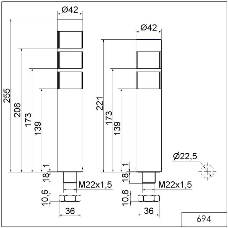 Werma Signalsäule deSIGN42 EM 69400055