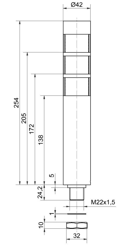 Werma Signalsäule deSIGN42 EM 69400055