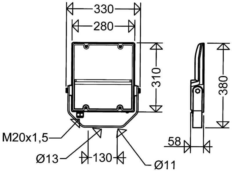 Schuch Licht LED-Planflächenstrahler 7600 L50A VARIO