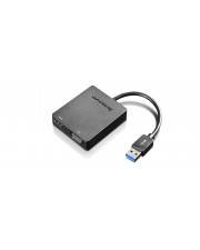 Lenovo Universal USB 3.0 to VGA/HDMI Adapter Digital / Daten / Display / Video und Kabel Schwarz Kohlefaser/Carbon