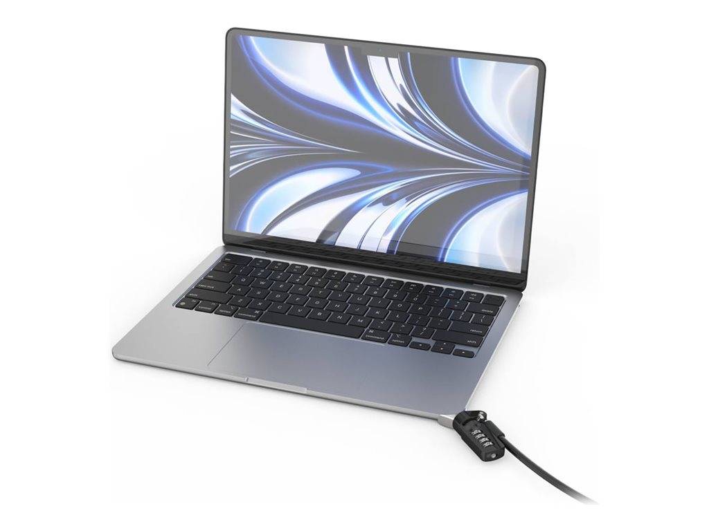 Compulocks Ledge Lock Adapter for MacBook Air 13" M2-M4 with Combination Lock Silver