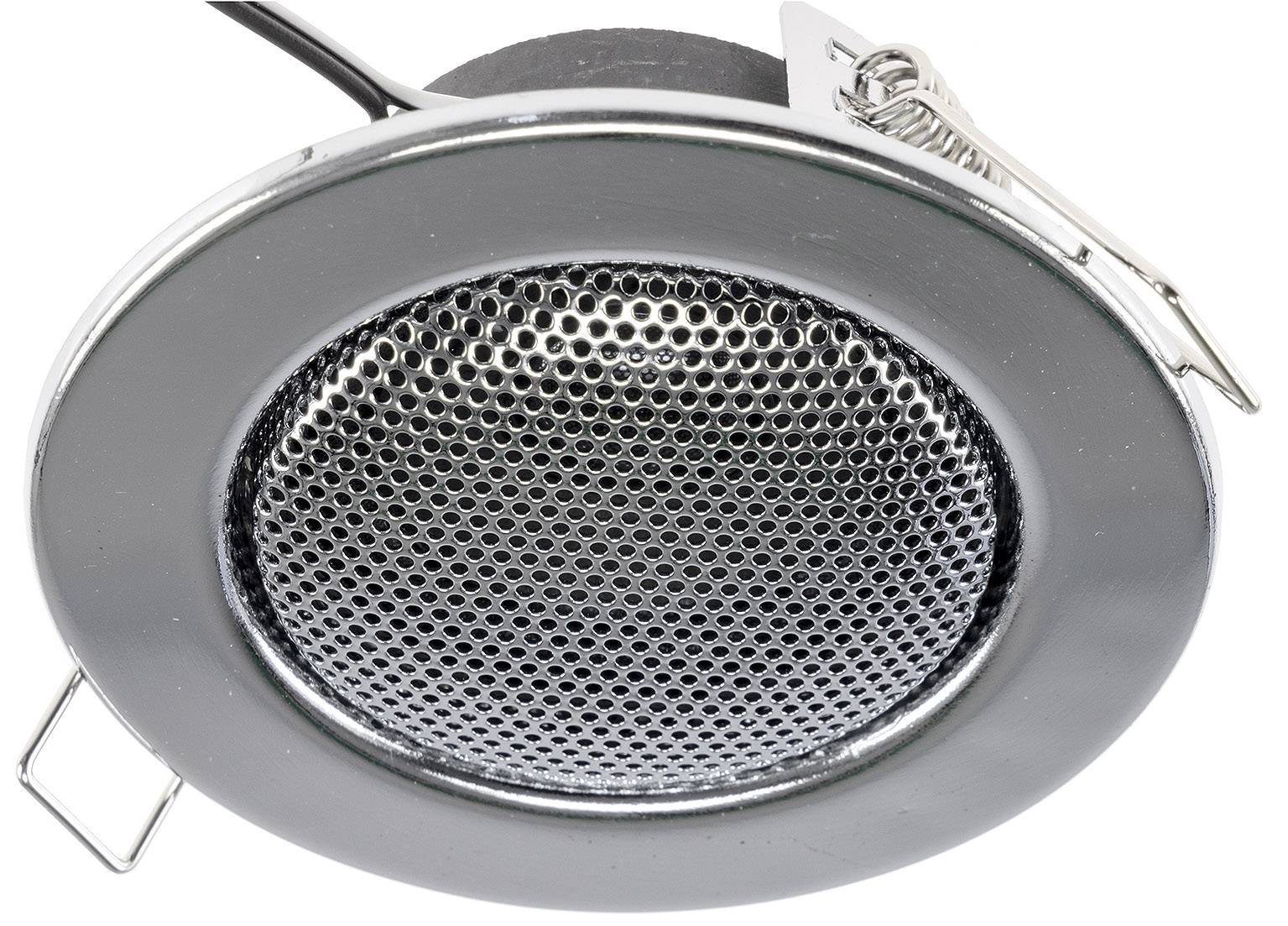 Decken-Einbaulautsprecher "Mini" Halogen-Look, 8cm Ø, 6cm Einbau, chrom