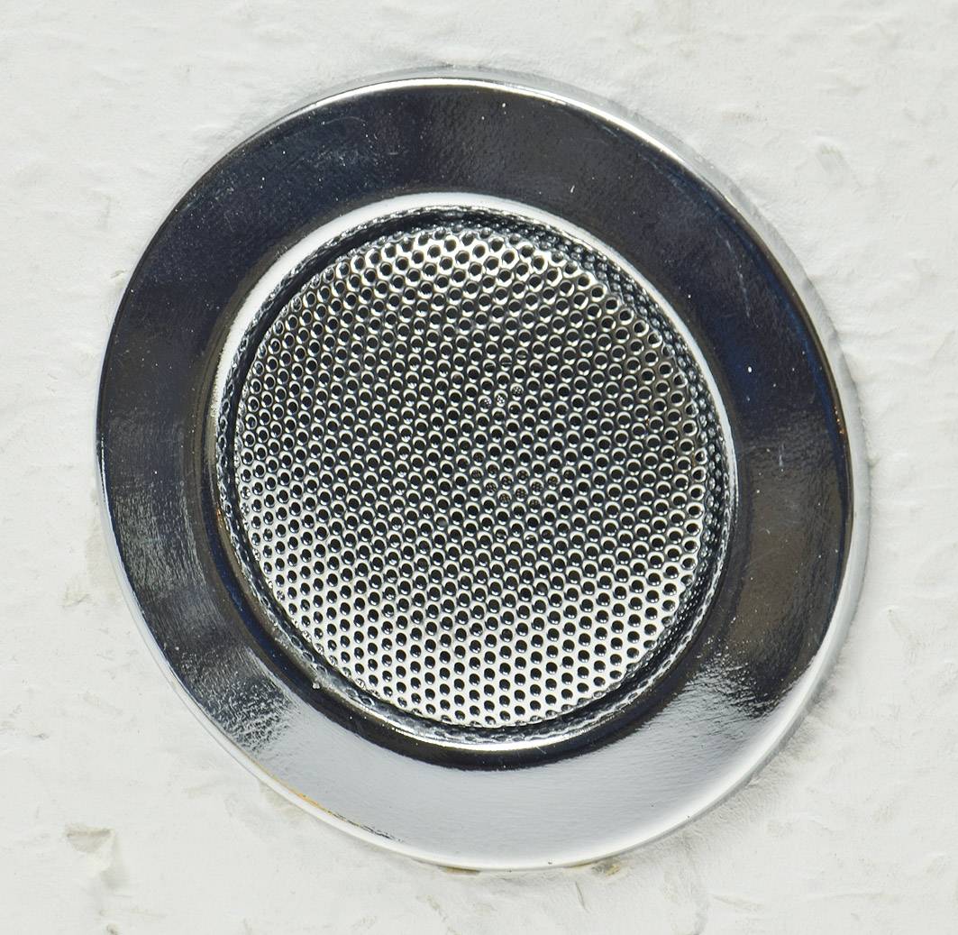 Decken-Einbaulautsprecher "Mini" Halogen-Look, 8cm Ø, 6cm Einbau, chrom