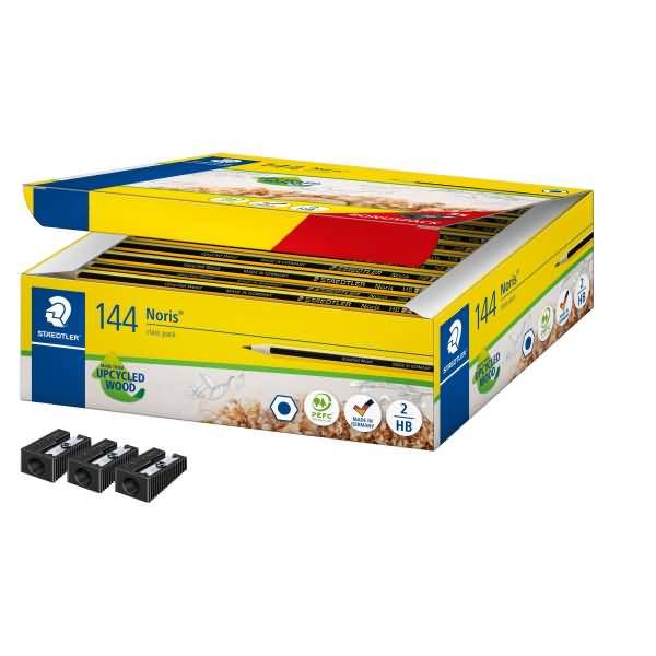 Bleistift Noris 120 HB Schulbox HB gelb-schwarz VE=144 Stück