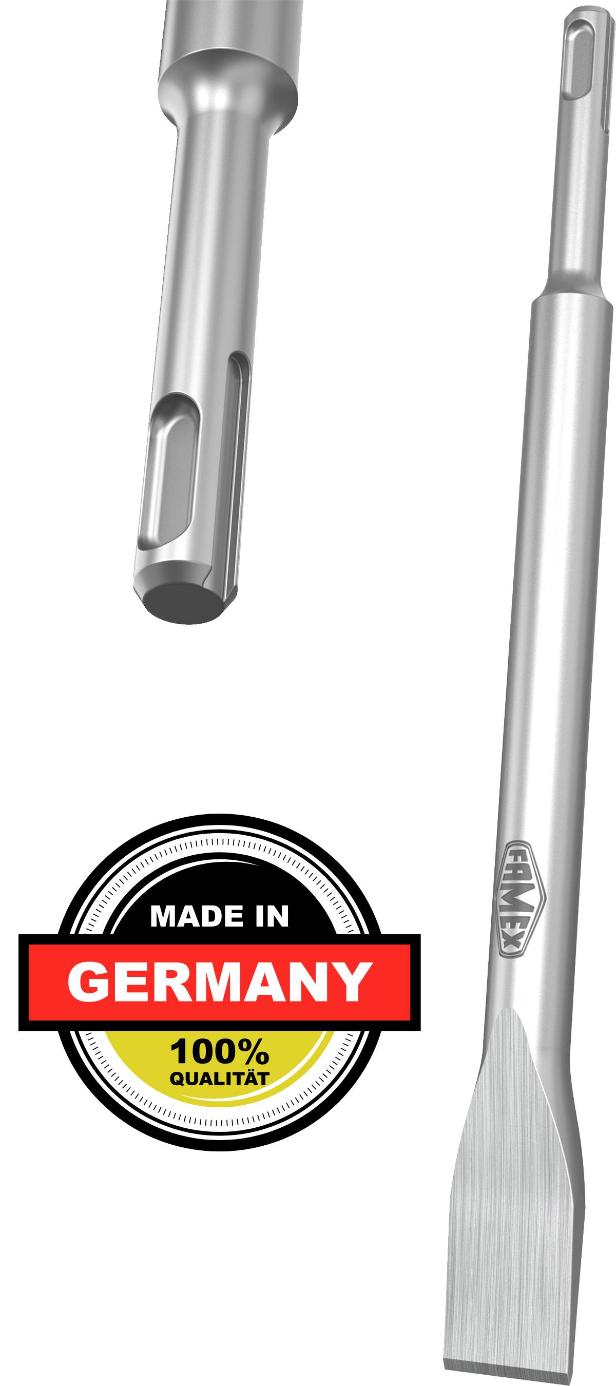 FAMEX 8320 SDS Plus Flachmeißel aus deutscher Produktion 20 x 240 mm - Flachmeissel im Gesenk geschmiedet