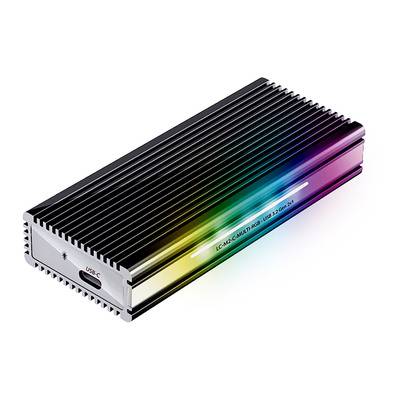 LC-Power LC-M2-C-MULTI-RGB M.2-SSD-Gehäuse (NVMe & SATA), USB 3.2 Gen.2x1, RGB Gehäuse / HDD / HDD
