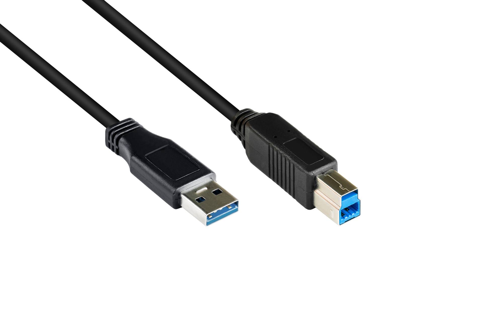 Anschlusskabel USB 3.0 Stecker A an Stecker B, schwarz, 0,2m, Good Connections