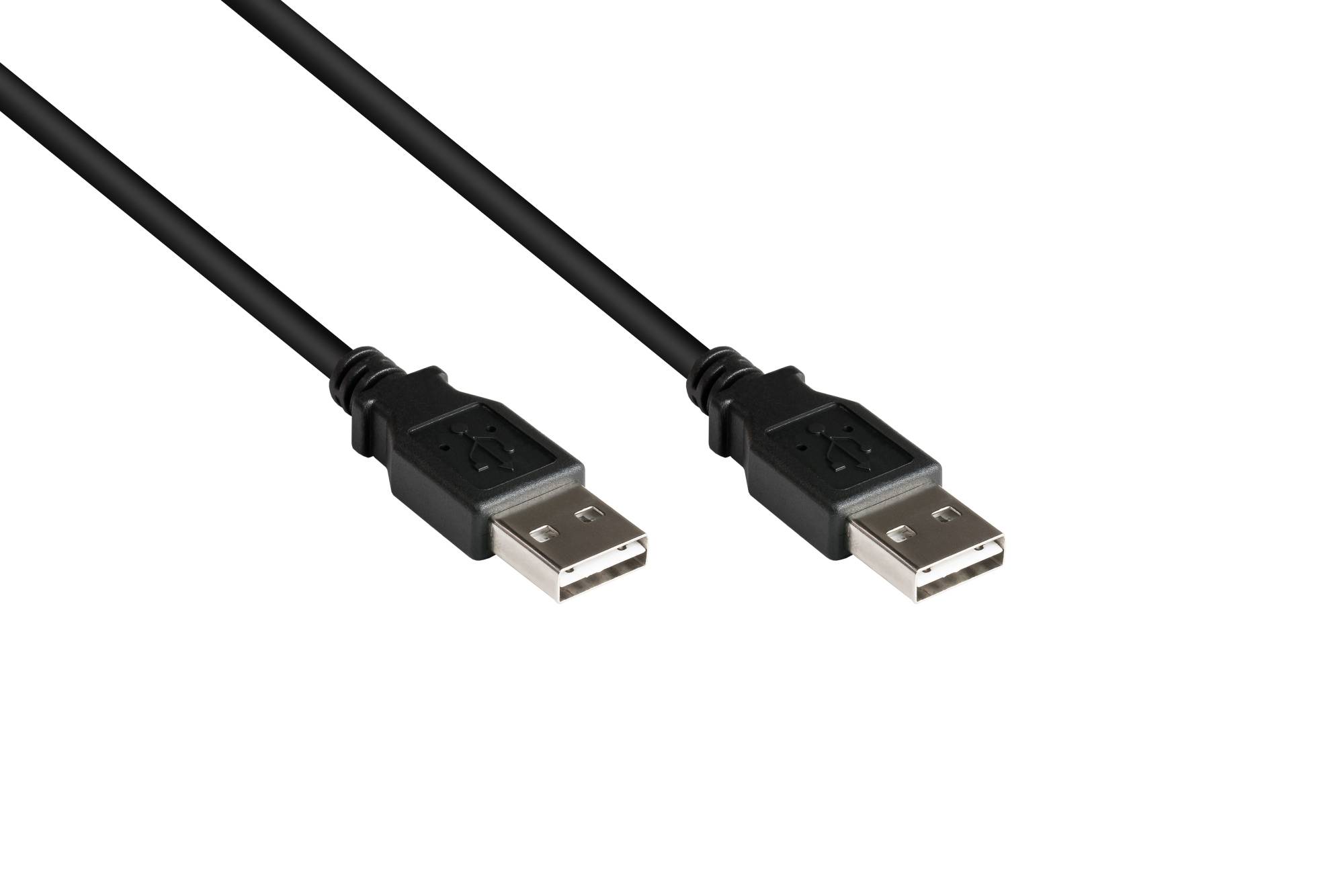 Anschlusskabel USB 2.0 High-Speed EASY A Stecker an EASY A Stecker, schwarz, 3m, Good Connections