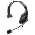 MANHATTAN Mono USB-Headset mit beidseitig verwendbarem Mikrofon Eingabe / Ausgabe Kopfhörer