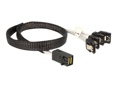 DELOCK Kabel HD SFF 8643x4 > 4xSATA 0,5m Komponenten Zubehör für Speicherlaufwerke