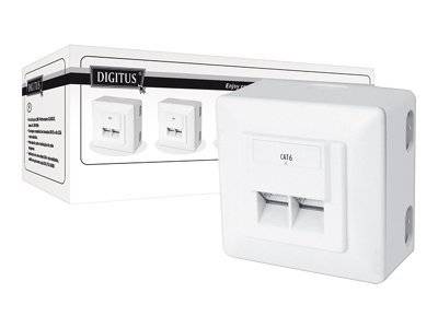DIGITUS 5x AP Dose 2xRJ45 weiss Cat6 Netzwerk & Smart Home Netzwerk-Zubehör Netzwerkkarten &