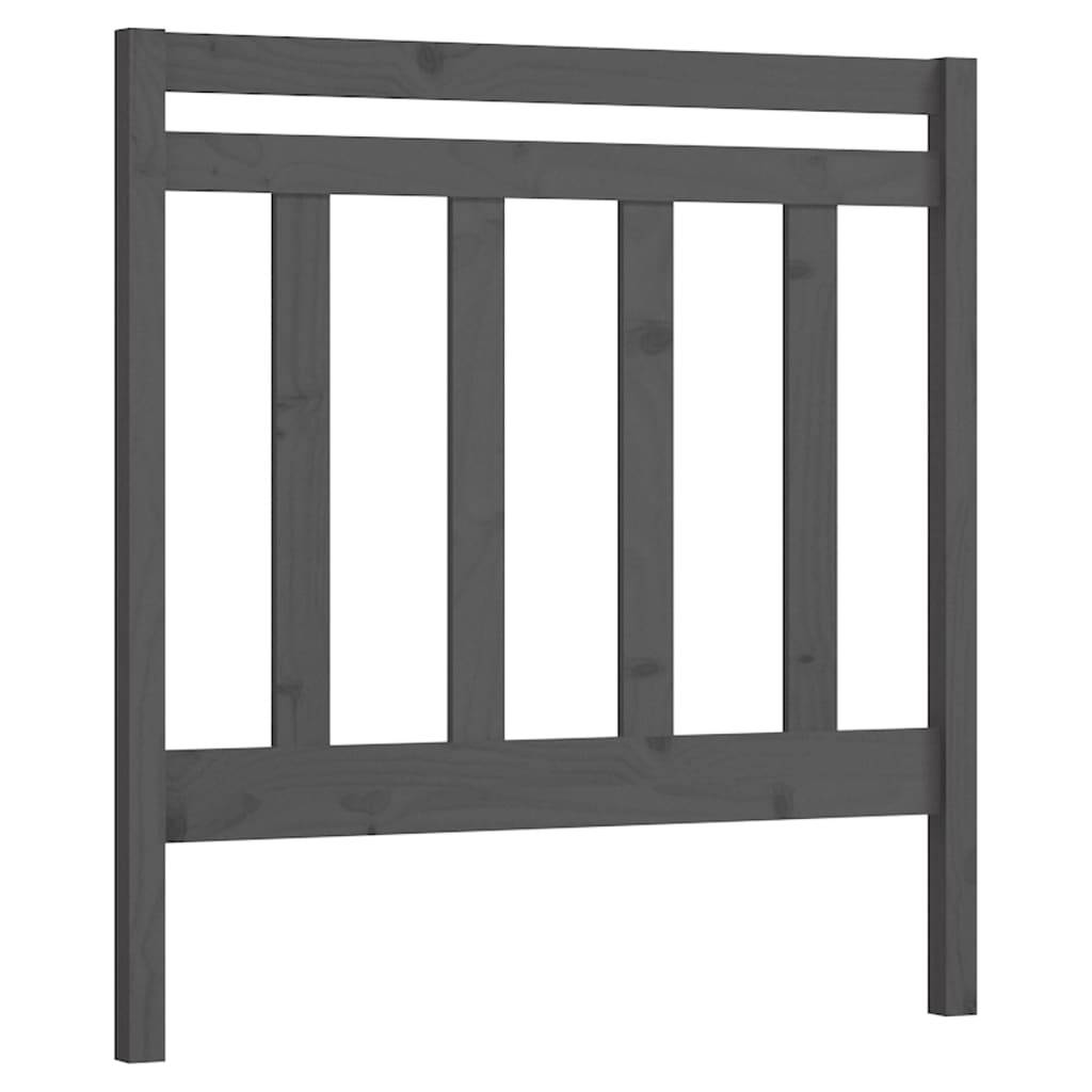 vidaXL Kopfteil Grau 81x4x100 cm Massivholz Kiefer