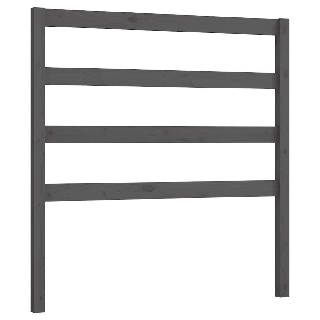 vidaXL Kopfteil Grau 96x4x100 cm Massivholz Kiefer
