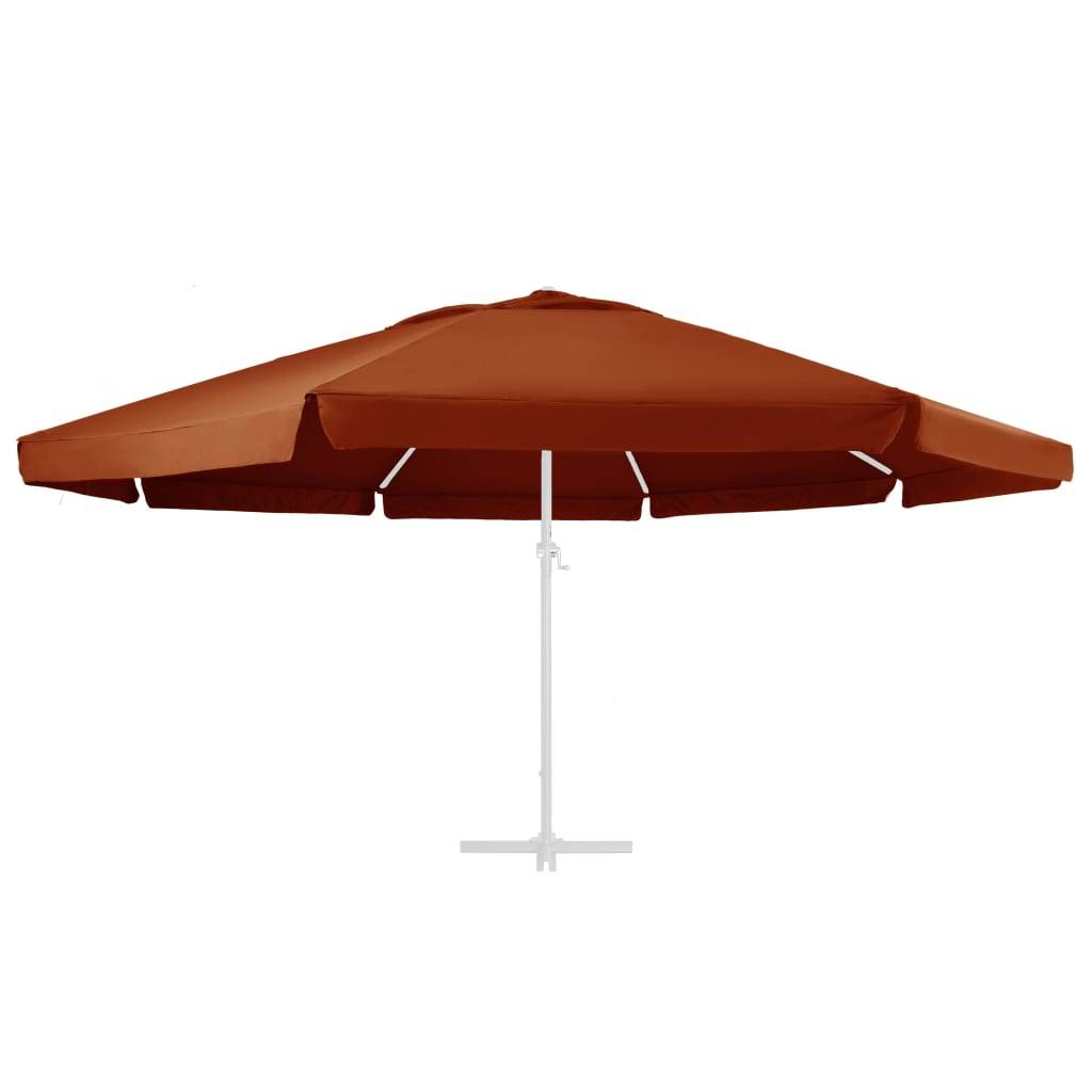 vidaXL Ersatzbezug für Sonnenschirm Terracotta-Rot 600 cm